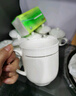陶相惠 茶杯 陶瓷蓋杯10只裝帶蓋純白開(kāi)會(huì )杯子商務(wù)會(huì )議辦公水杯套裝 曬單實(shí)拍圖