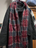 妙奕嘉紅色圍巾女秋冬2025新款圣誕圍巾圍脖披肩生日禮物女生送長(cháng)輩媽媽 拉毛圣誕紅格圍巾 曬單實(shí)拍圖
