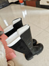卓詩尼厚底長筒靴女2025新款秋冬高筒靴子小個子增高騎士靴 黑色 37 曬單實拍圖