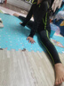 萊樞匯運動(dòng)套裝兒童緊身衣跑步訓練服男孩女孩籃球服秋冬內搭長(cháng)袖足球服 黑綠色長(cháng)袖兩件套 【140-150cm】 曬單實(shí)拍圖