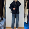 JEEP SPIRIT吉普牛仔褲潮流休閑褲子秋季男美式束腳工裝褲寬松哈倫長(zhǎng)褲 曬單實(shí)拍圖