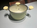 蘇泊爾（SUPOR）湯鍋不粘鍋燉鍋陶瓷家用奶鍋加厚煲湯煎炒蒸鍋煮粥電磁爐燃氣通用 【健康陶瓷覆層】淺豆綠色 22cm 曬單實(shí)拍圖