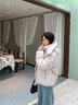 ONLY2024冬季新款90白鴨絨減齡蓬松云朵感連帽羽絨服女|125423014 C00浮巖灰色 XS 曬單實(shí)拍圖