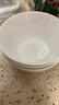 瑪戈隆特楓丹白露散件純白浮雕骨瓷餐具家用飯碗面碗湯碗泡面碗 12CM*6CM 楓丹白露飯碗 曬單實(shí)拍圖