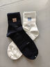 貓人男士襪子男100%純棉防臭吸汗10A級抗菌秋冬長(cháng)襪休閑商務(wù)中筒襪6雙 曬單實(shí)拍圖