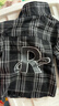 G.DUCKKIDS男童秋裝套裝2025新款痞帥中小兒童外套春秋款帥氣小男孩寶寶上衣 黑色春秋款格子套裝/H-83 110 建議身高110CM 曬單實(shí)拍圖