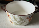 京東京造 美式碗 湯碗 泡面飯碗陶瓷沙拉碗 繁花系列 雙耳大碗10.5英寸*1 曬單實(shí)拍圖