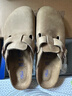 BIRKENSTOCK勃肯德國進(jìn)口男女款涂油皮軟底復古Boston包頭拖鞋 棕色窄版1019484 38 曬單實(shí)拍圖