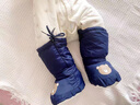 G.duck小黃鴨嬰兒棉鞋冬季加絨厚保暖鞋高幫長(cháng)筒包棉外出防風(fēng)鞋套0-1歲 藏青色小熊高幫棉鞋 13.5 內長(cháng)13.5 高20cm建議5-15月 曬單實(shí)拍圖