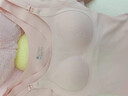 獺惠孕婦哺乳保暖內衣秋衣產(chǎn)后帶胸墊秋冬季加絨加厚孕期喂奶上衣 雙面磨毛-粉色-L（110-130） 曬單實(shí)拍圖