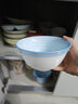 瓷時(shí)尚陶瓷面碗手繪釉下彩6英寸碗4只漸變色碗組合套裝家用餐具套裝 曬單實(shí)拍圖