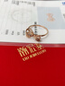 潮宏基蝴蝶結鉆石18K金玫瑰金彩金戒指女款輕奢送女友生日禮物 14號 曬單實(shí)拍圖