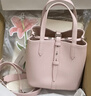 CHARLES&KEITH25秋新品簡(jiǎn)約通勤手提水桶包菜籃子包生日禮物CK2-10151518 Cotton Candy Pink棉花糖粉 S 曬單實(shí)拍圖