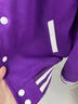 雷薩狼高端珠地棉棒球服定制logo高校社團活動(dòng)班服衛衣開(kāi)衫外套刺繡  NS-658棒球服 清華紫 S 曬單實(shí)拍圖