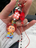 雪珂DIY泡泡星星人鑰匙扣小蘋(píng)果包包掛件手機掛飾車(chē)載掛件情侶禮物 小蘋(píng)果 送墊片 曬單實(shí)拍圖