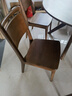 源氏木語(yǔ)實(shí)木餐椅黑胡桃木新中式高靠背椅家用久坐舒服吃飯椅子 (白蠟木胡桃色)0.45m高靠背椅 曬單實(shí)拍圖