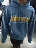 貓霓中山衛衣男春秋季港風(fēng)青少年學(xué)生情侶裝寬松連帽印花加絨加厚外套 霧霾藍 XL【建議體重115-145斤左右】 曬單實(shí)拍圖