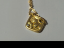 夢(mèng)金園黃金項鏈女古法太陽(yáng)花鑲莫桑鉆足金吊墜送女友生日禮物 45cm-金重約6.24g 曬單實(shí)拍圖