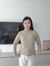 貓人【德絨羊毛】高領(lǐng)打底衫女秋冬季保暖針織毛衣長(zhǎng)袖內(nèi)搭T恤衫上衣 曬單實(shí)拍圖