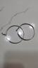 AJIDOU阿吉豆耳飾女輕奢高級感素圈耳環(huán)夸張大耳圈耳飾送女友直徑4.7cm 曬單實(shí)拍圖