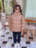 雅鹿2025新款兒童羽絨服短款男童女童中大童寶寶加厚洋氣冬裝外套 咖色 130cm 曬單實(shí)拍圖