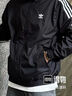 adidas休閑簡約三條紋梭織立領(lǐng)夾克外套男裝秋季阿迪達(dá)斯三葉草 黑色 (偏小，推薦買大1碼)   M 曬單實拍圖