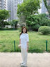 卡賓（CABBEEN）涼感印花短袖T恤男士夏季寬松透氣冰絲上衣休閑簡(jiǎn)約圓領(lǐng)t恤男 漂白色02 XL (180) 52 曬單實(shí)拍圖