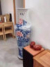 沐欽景德鎮陶瓷器牡丹青花落地大花瓶中式客廳玄關(guān)裝飾電視柜開(kāi)業(yè)擺件 1米手繪青花牡丹大花瓶單個(gè)保 1cm 曬單實(shí)拍圖