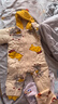 舒貝怡嬰兒衣服新生兒連體衣哈衣夾棉周歲衣服滿月寶寶爬爬服73CM 曬單實拍圖
