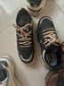 回力（Warrior）官方男鞋運動(dòng)鞋子男春夏季透氣厚底老爹鞋男潮流休閑跑步鞋米黑43 曬單實(shí)拍圖