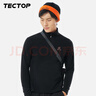 探拓（TECTOP）抓絨衣 戶(hù)外加厚保暖男抓絨衣純色立領(lǐng)半開(kāi)衫柔軟舒適抓絨衣 MZRY033 男款黑色 2XL 曬單實(shí)拍圖