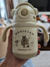 貝易音樂(lè )家兒童保溫杯嬰兒6個(gè)月小月齡寶寶吸管水杯316L不銹鋼外出 曬單實(shí)拍圖