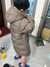 保姆鵝 兒童羽絨服中長(cháng)防風(fēng)加厚男童女童連帽蓄暖冬季羽絨外套[NG2859] 龍葵褐 150 曬單實(shí)拍圖