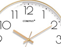 康巴絲（Compas）掛鐘客廳鐘表石英鐘表掛墻時(shí)鐘日歷掛表 C3219AY輕奢金 35cm 曬單實(shí)拍圖