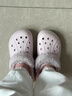 卡駱馳（CROCS）貝雅暖絨克駱格洞洞鞋|206633 白/淡紫 -577 40(250mm)  曬單實(shí)拍圖