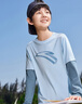 安踏兒童童裝女童長(cháng)袖t恤春裝打底衫純棉假兩件3-12歲女A72535401 曬單實(shí)拍圖