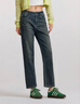 森馬（Semir）牛仔褲女冬加絨做舊長(zhǎng)褲女生保暖顯腿長(zhǎng)ins潮直筒褲103724124011 曬單實(shí)拍圖