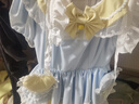 夢(mèng)動(dòng)甜美Lolita裙洛麗塔重工撞色拼接蕾絲蓬蓬連衣裙蝴蝶結圍裙兩件套 藍黃色長(cháng)袖+【全套配飾】+飛機盒 M 【建議90斤-110斤】 曬單實(shí)拍圖