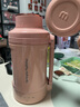 摩飛電器（Morphyrichards）電熱水壺 便攜式燒水壺 家用戶(hù)外旅行1L大容量雙層304不銹鋼保溫防燙旅行電水壺電熱水杯MR6061粉 曬單實(shí)拍圖