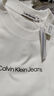 CALVIN KLEIN JEANS重磅純棉CK長(cháng)袖T恤男女新款字母印花上衣寬松百搭學(xué)生打底長(cháng)袖T恤 白色ck長(cháng)袖 S 曬單實(shí)拍圖