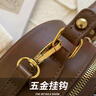 星昔包包女包單肩包小圓包時(shí)尚復古斜挎包簡(jiǎn)約百搭手提通勤包送女友 菱格咖色+掛件 曬單實(shí)拍圖