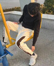 百鵲亭褲子男2025春秋季潮牌運動(dòng)休閑褲男美式束腳衛.褲百搭寬松長(cháng)褲子 黑色 XL 曬單實(shí)拍圖