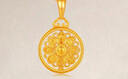 賽菲爾古法黃金吊墜女足金蓮韻八寶羅盤(pán)送女友 單吊墜 約4.1克 曬單實(shí)拍圖