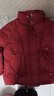 皮爾卡丹九江紅色羽絨服女2026新款秋冬季大碼超加厚棉大衣平湖夾棉外套 酒紅色 XL 120-135斤 曬單實(shí)拍圖