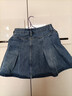 個(gè)性牛仔短裙女薄款春夏季新款爆款高腰設計感a字包臀百褶牛仔裙 復古懷舊 L 曬單實(shí)拍圖