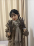 十竹仿麂皮絨手套女冬季新款加絨保暖防寒觸屏騎行開(kāi)車(chē)防風(fēng)寒手套觸屏 咖色【可觸屏】修飾手型不臃腫 曬單實(shí)拍圖