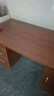 甘慕實(shí)木辦公桌辦公室職員電腦桌財務(wù)工位雙人位桌椅組合簡(jiǎn)易書(shū)桌子 【五抽帶門(mén)】深胡桃色120cm cm 曬單實(shí)拍圖