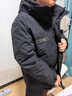 鴨鴨（YAYA）王一博同款羽絨服女2025冬季最新款沖鋒外套保暖潮流工裝男女同款 黑色 XL 【建議135-150斤】 曬單實(shí)拍圖