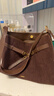 西木汀 寄望 托特包大容量2025新款女士小眾單肩斜挎包小個(gè)子包包女包 巧克力色 曬單實(shí)拍圖