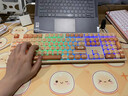 AKKO饅頭樂(lè )園MG108B 可愛(ài)鍵帽機械鍵盤(pán)三模RGB熱插拔電腦筆記本客制化鍵盤(pán) 七夕情人節禮物送女友 曬單實(shí)拍圖